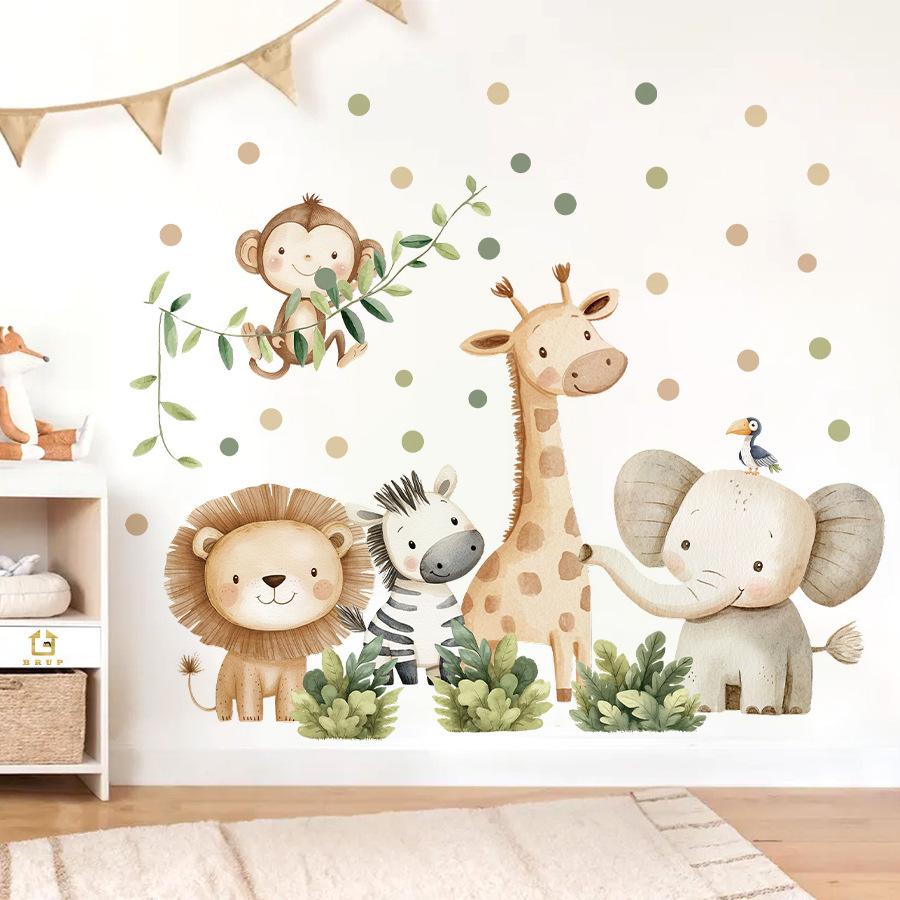 Baby Girl Nursery Quotes - Boho 숲 동물 벽 스티커 어린이