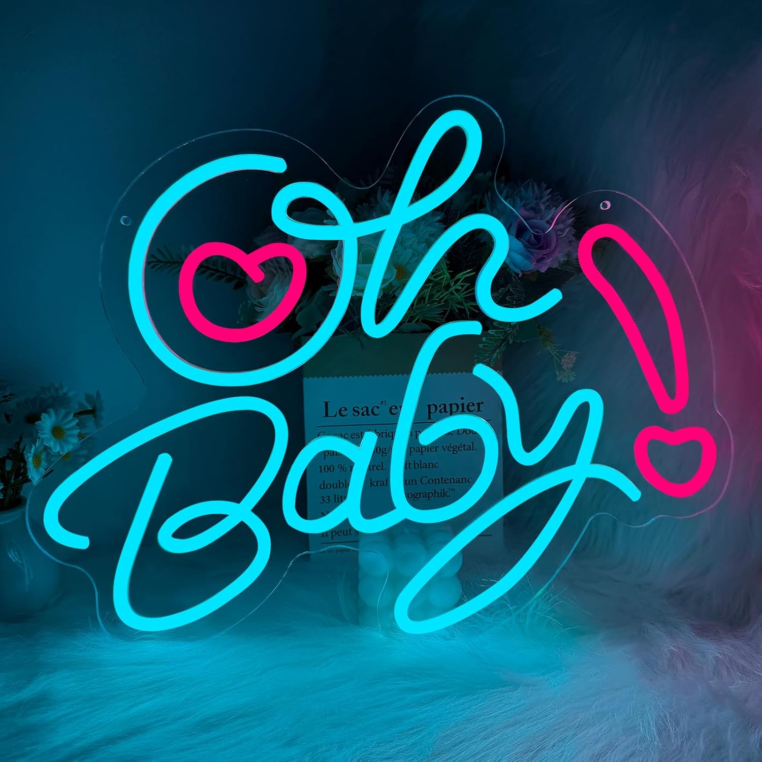 오 베이비 하트 LED 네온사인 USB 벽등 베이비 샤 - Baby Nursery Wall Lights 리뷰 및 가격