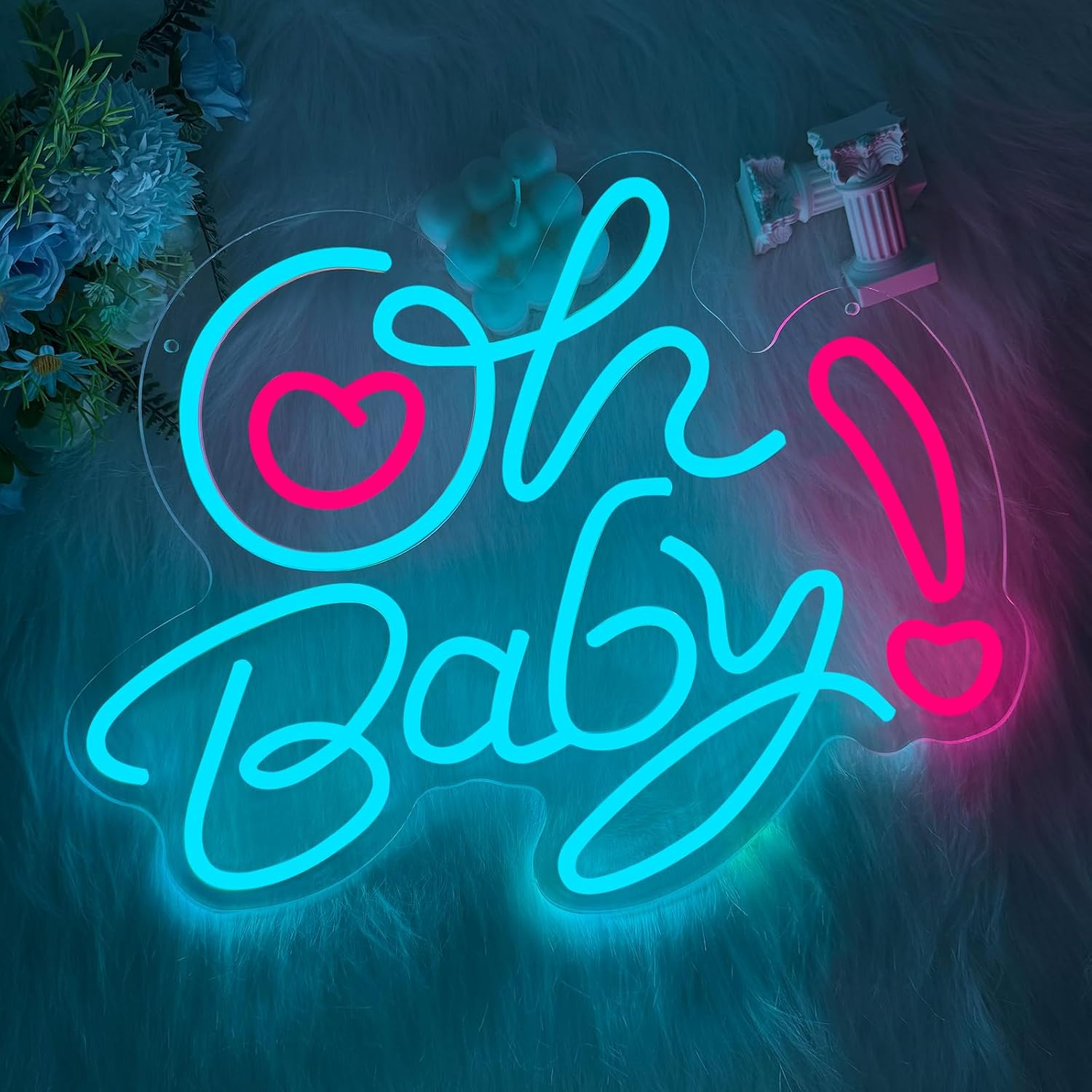오 베이비 하트 LED 네온사인 USB 벽등 베이비 샤 - Baby Nursery Wall Lights 리뷰 및 가격