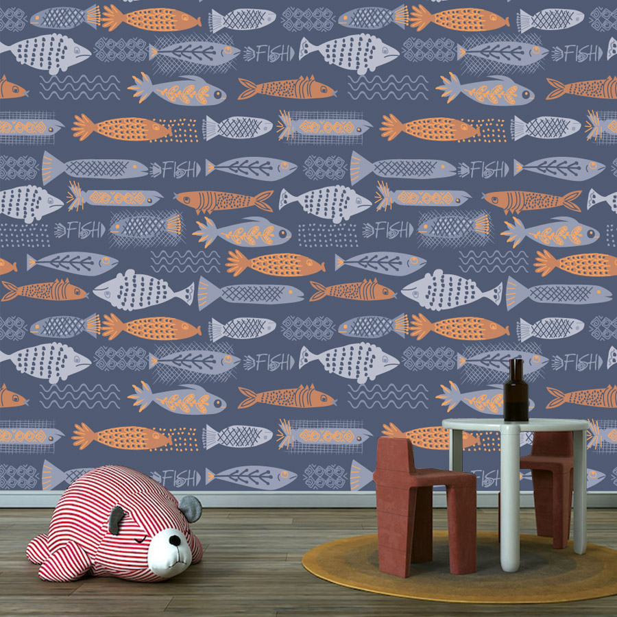 10+ 물고기 디자인 방수 필앤스틱 벽지 거실 벽 아트 - Baby Nursery Peel And Stick Wallpaper 리뷰 및 가격